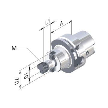 Oprawka do głowic nasadzanych cool tool HSK-A 63 - 22 - 50, model: 606305-22