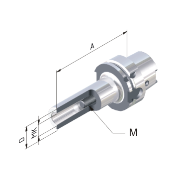 Oprawka do narzędzi z chwytem Morse`a DIN 228A HSK-A 100 - 4 - 170, model: 610014-04