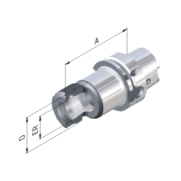 Oprawka termokurczliwa 4,5° HSK-A 80 - 18 - 100, model: 608021-07