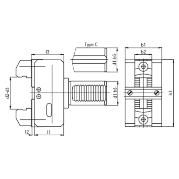 Mechaniczny chwytak pręta dla tokarek numerycznych z chwytem cylindrycznym BOT 25 / 6 - 56 mm